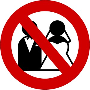 Image of an anti-marriage sign