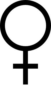 Image of the female symbol (or symbol of Venus)