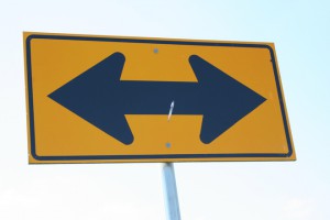 Photo of crossroads sign