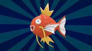 Image of the Pokemon Magikarp, an organge fish